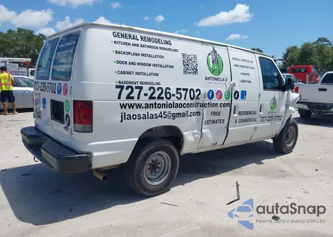 2008 Ford E-250 Commercial/Recreational z USA, uszkodzony, nr VIN 1FTNE24L58DA10776